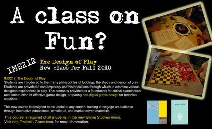 IMS212 The Design of Play a class by Lindsay Grace